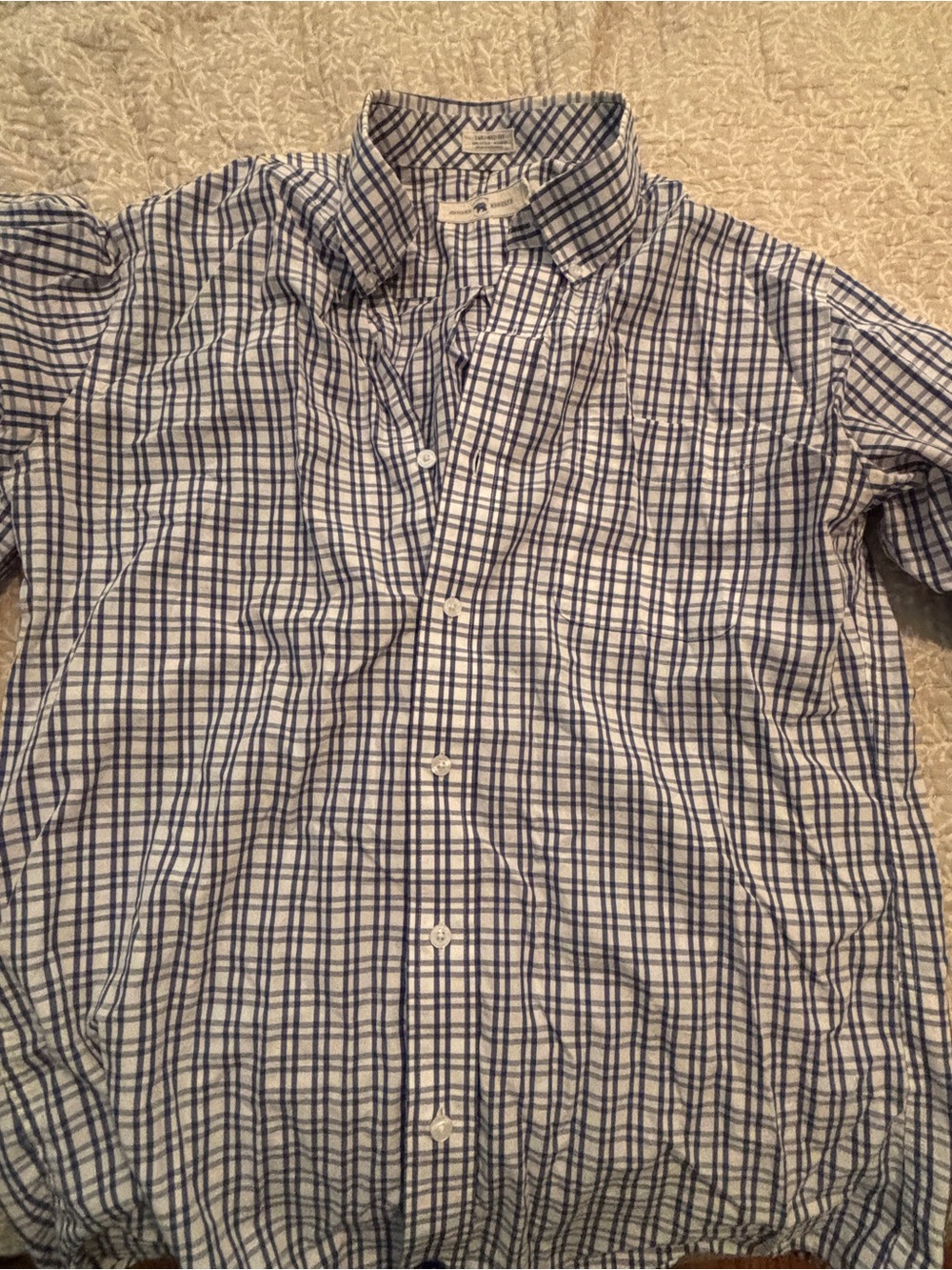 Onward Reserve Blue Plaid Button-Down Men's Shirt